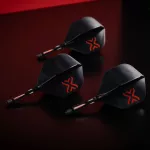Fluturas si tija darts Winmau Fusion Blade X negru, fluturas No2 si tija medie