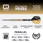 Set sageti darts steel Harrows QP Chizzy Series 2, 23g 90% wolfram
