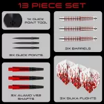 Set sageti darts steel Harrows Qp Damon Heta Series 2, 25g 90% wolfram