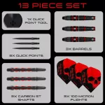 Set sageti darst steel Harrows QP Ryan Searle Series 1, 24g 90% wolfram