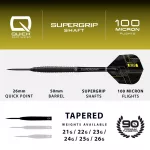 Set sageti darts steel Harrows QP NX90 Black Edition, 25g 90% wolfram