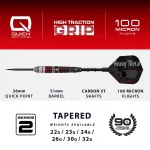 Set sageti darts steel Harrows QP Ryan Searle Series 2, 32g 90% wolfram