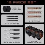 Set sageti darts steel Harrows QP Luke Woodhouse Series 2, 25g 90% wolfram