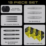 Set sageti darts steel Harrows QP NX90 Bomb, 21g 90% wolfram