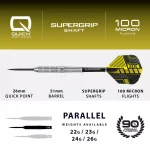 Set sageti darts steel Harrows QP NX90 Parallel, 24g 90% wolfram