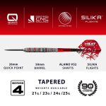 Set sageti darts steel harrows damon Heta Series 4 Quick Point 23g, 90% wolfram