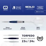 Set sageti darts steel Harrows Geo Torpedo 24g Quick Point 90% wolfram
