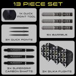 Set sageti darts steel Harrows Chizzy Series 4, 23g Quick Point 90% wolfram