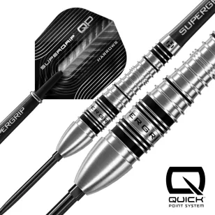 Set sageti darts steel Harrows QP Supergrip Bomb 23g, 90% wolfram