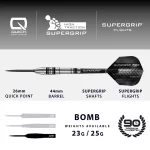 Set sageti darts steel Harrows QP Supergrip Bomb 25g, 90% wolfram