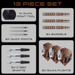 Set sageti darts steel Harrows  Luke Woodhouse Series 3, Quick Point, 25g, 90% wolfram