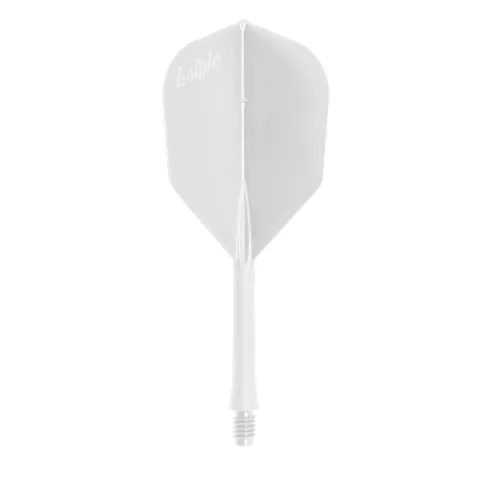 Fluturas si tija darts L-Style Bartflight 260 alb, fluturas L3 si tija medie