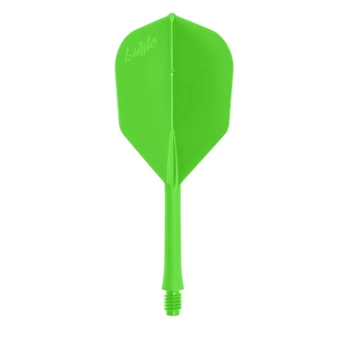 Fluturas si tija darts L-Style Bartflight 260 verde neon, fluturas L3 si tija medie