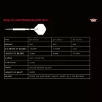 Set sageti darts Bull's Lightining Black, 21g 90% wolfram