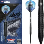 Set sageti darts Bull's Shark Pro Black 22g, 90% tungsten