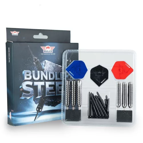 Pachet sageti darts steel Bull's Bundle of Steel, 4 seturi