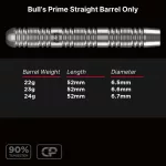 Set sageti darts steel Bull,s CP prime Straight , 22g 90% wolram