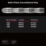 Set sageti darts steel Bull's CP Prime Curved, 23g 90% wolfram
