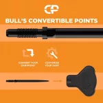 Set sageti darts steel Bull's CP Max Hopp, 24g 95% wolfram