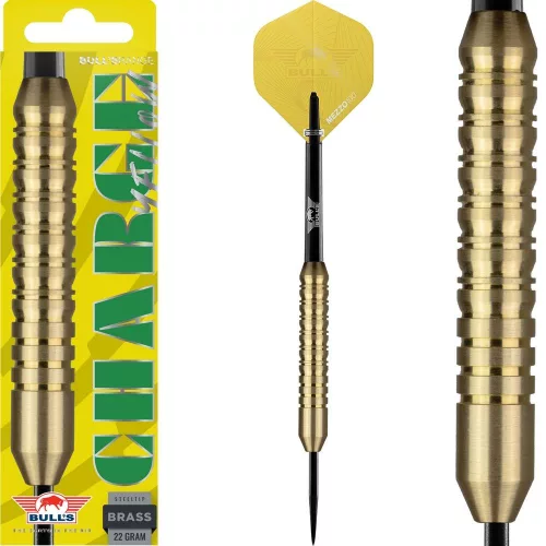 Set sageti darts steel Bull's Charge gablebn, 22g brass