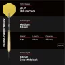 Set sageti darts steel Bull's Charge galben, 24g brass