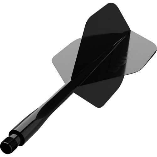 Fluturas si tija darts Bull's Union negru, fluturas tip no6 si tija lunga