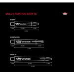 Tija darts medie Bull's Aviation aluminiu, gri lunga