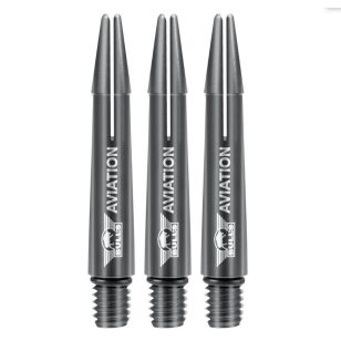 Tija darts medie Bull's Aviation aluminiu, gri scurta