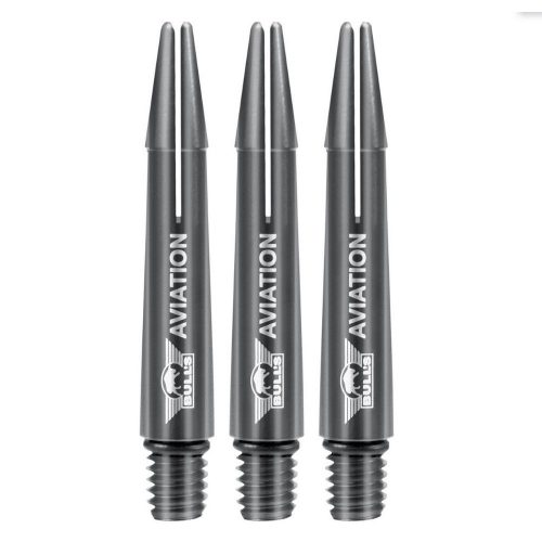 Tija darts medie Bull's Aviation aluminiu, gri scurta