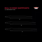 Varf darts Bull's Conic negru, 32mm