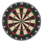Inel cu numere pentru tinta darts auriu,argintiu si alb-3 buc/ set