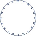 Inel cu numere darts Bull's mat- 5 buc/set