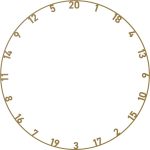 Inel cu numere darts Bull's mat- 5 buc/set