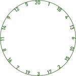 Inel cu numere darts Bull's mat- 5 buc/set