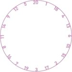 Inel cu numere darts Bull's mat- 5 buc/set