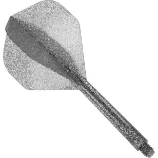 Fluture si tija darts Condor Glitter argint fumuriu, fluture standard si tija lunga