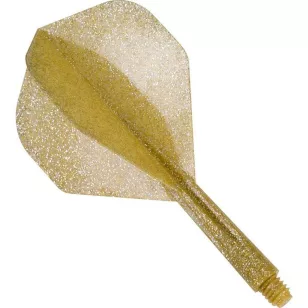 Fluturas si tija Condor Glitter auriu, fluturas standard si tija scurta