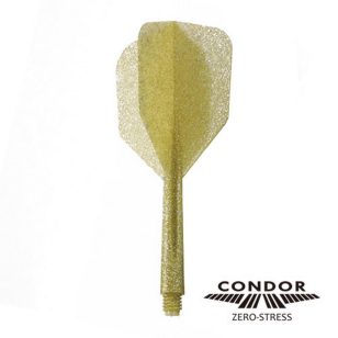 Fluturas si tija darts Condor Glitter auriu, fluturas Small si tija medie