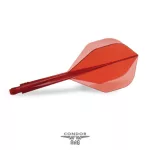 Fluturasi si tije Condor AXE rosu transparent, fluturasi standard si tije lungi