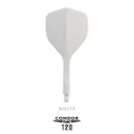Fluturas si tija intr-o bucata Condor Axe 120 alb, fluturas standard, tija scurta 18 mm