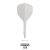 Fluturas si tija intr-o bucata Condor Axe 120 alb, fluturas standard, tija scurta 18 mm