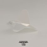 Fluturas si tija intr-o bucata Condor Axe 120 alb, fluturas standard si tija mediu 24 mm