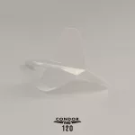 Fluturas si tija intr-o bucata Condor Axe 120 alb, fluturas standard, tija lunga 30 mm