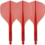 Fluturas si tija intr-o bucata Condor Axe 120, rosu transparent fluturas standard, tija mediu 24 mm