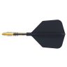 Fluturas si tija darts Cuesoul ROST T19, negru-galben, fluturas tip Big Wing, tija din carbon