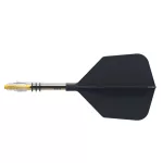 Fluturas si tija darts Cuesoul ROST T19, negru-galben, fluturas tip Big Wing, tija din carbon