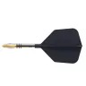 Fluturas si tija darts Cuesoul ROST T19, negru-galben, fluturas tip Big Wing, tija din carbon