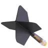 Fluturas si tija darts Cuesoul ROST T19, negru-galben, fluturas tip Big Wing, tija din carbon