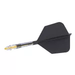 Fluturas si tija darts Cuesoul ROST T19, negru-galben, fluturas tip Big Wing, tija din carbon marime