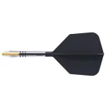 Fluturas si tija darts Cuesoul ROST T19, negru-galben, fluturas tip Big Wing, tija din carbon marime